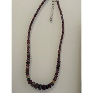 Jay King Mine finds DRT Faceted Rainbow Tourmaline 18-20” Sterling Necklace